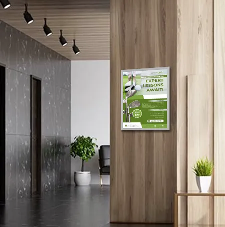 8.5x11 Frame Euro-Style Top or Side Load Poster Frame, Metal Sign Holder with Slide-in Design