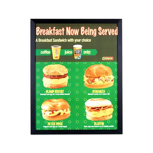 8.5x11 Frame Euro-Style Top or Side Load Poster Frame, Metal Sign Holder with Slide-in Design
