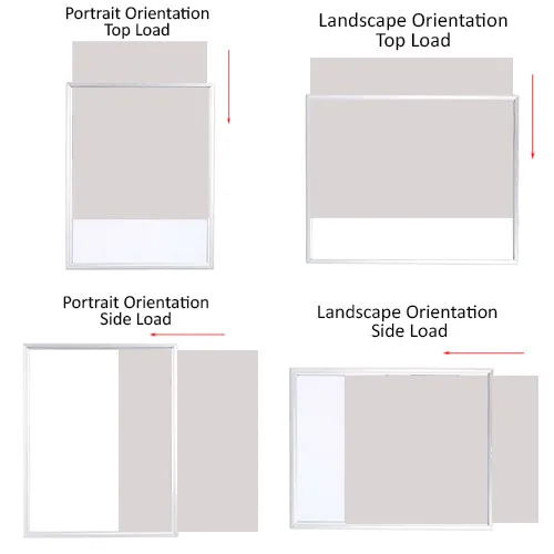 8.5x11 Frame Euro-Style Top or Side Load Poster Frame, Metal Sign Holder with Slide-in Design