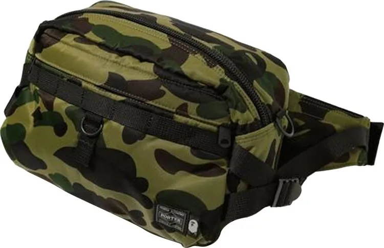 BAPE x Porter Yoshida 1st Camo Waist Bag Green