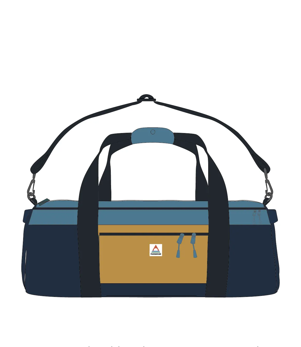 Boondocker Recycled 30L Duffel - Honey/Dark Denim/Rich Navy