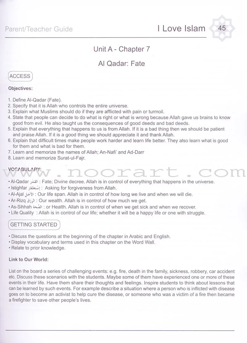 I Love Islam Teacher/Parent Guide: Level 3 (International/Weekend Edition)