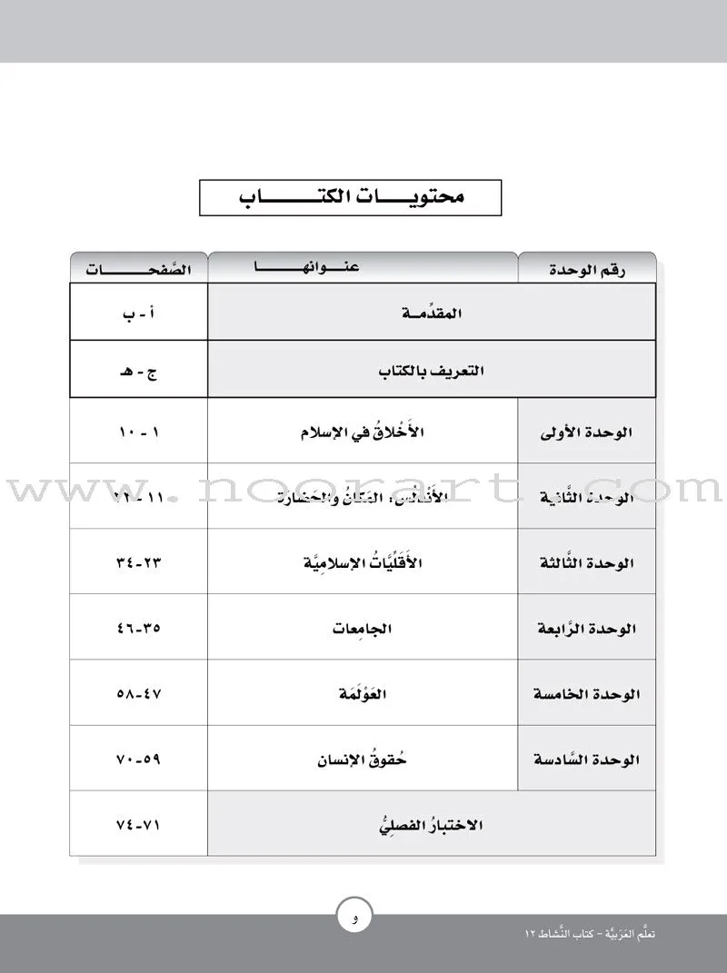ICO Learn Arabic Workbook: Level 12, Part 1 تعلم العربية