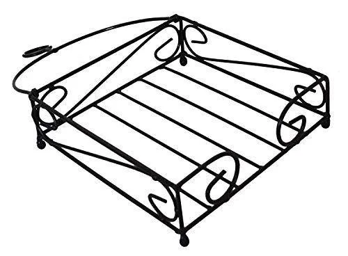 KRAFTYHOME Powder Coated Iron Tissue Holder Stand (Black)