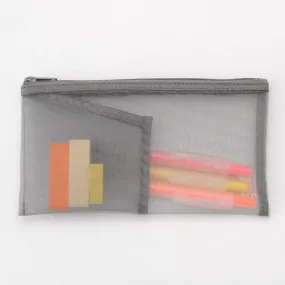 Nylon Mesh Pencil Case With Pocket