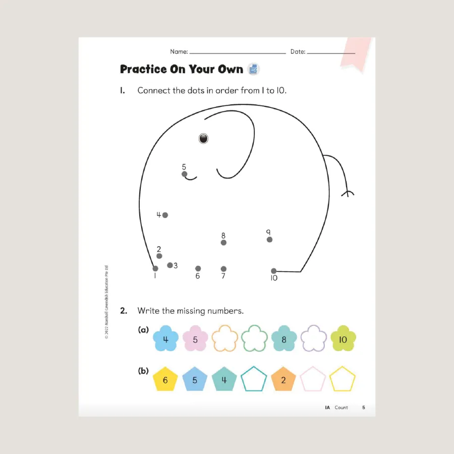 Primary Mathematics Student Book 1A (2022 Edition) - Blemished