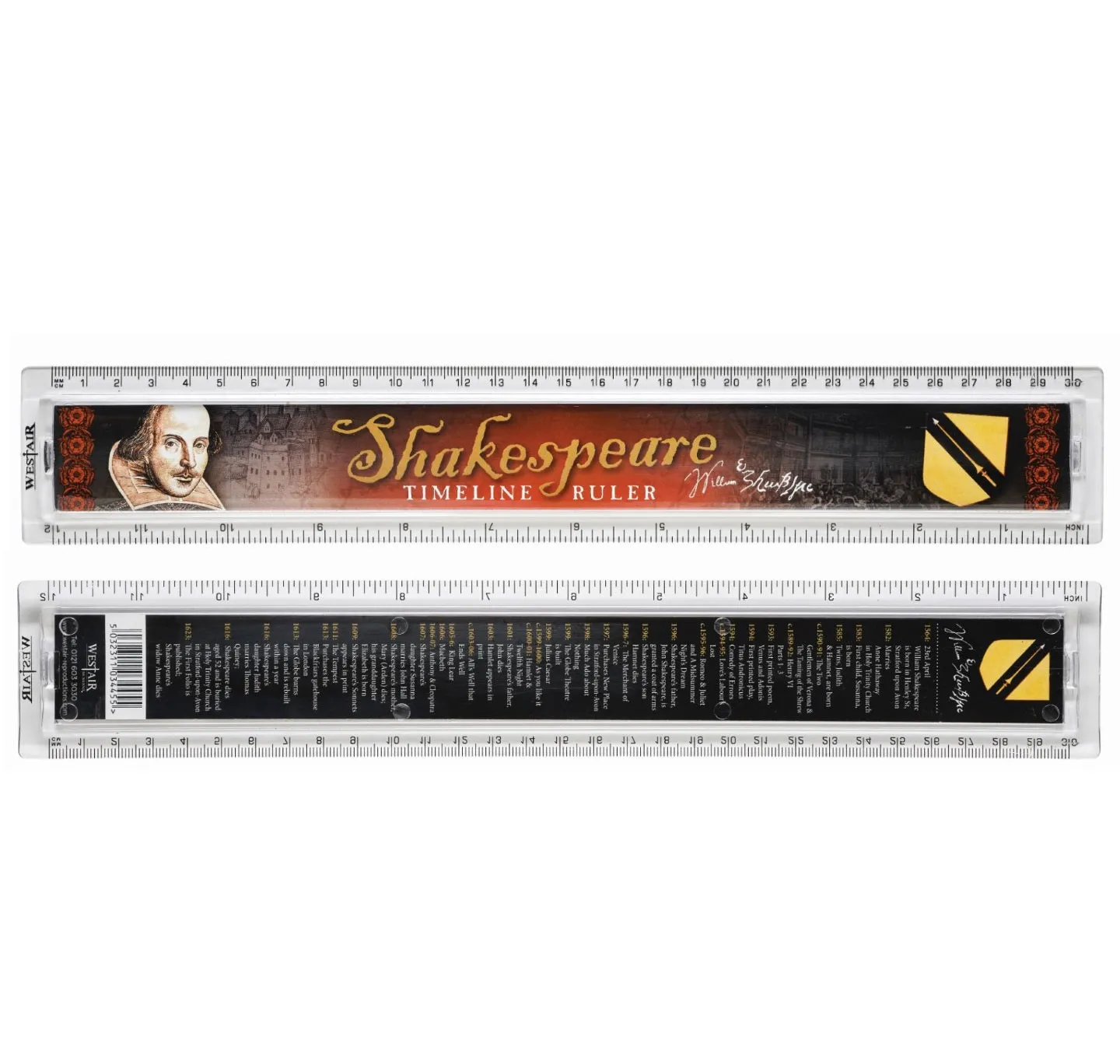 Ruler: Shakespeare Timeline