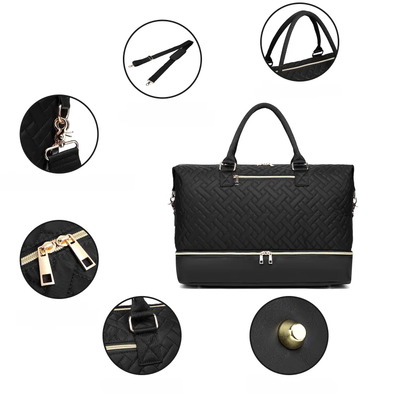 Travel Duffel With Integrated Shoe Compartment