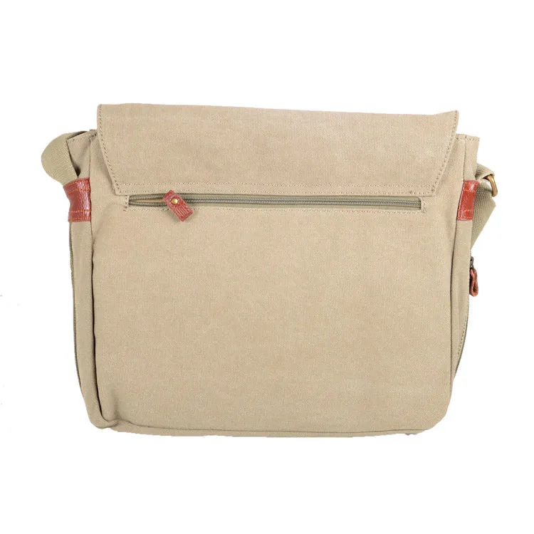 Troop Cotton Khaki Laptop Messenger Bag