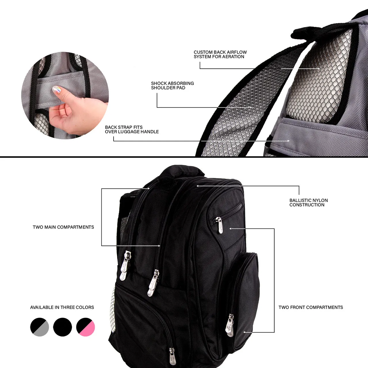 Washington Commanders Backpack | Commanders Laptop Backpack- Black
